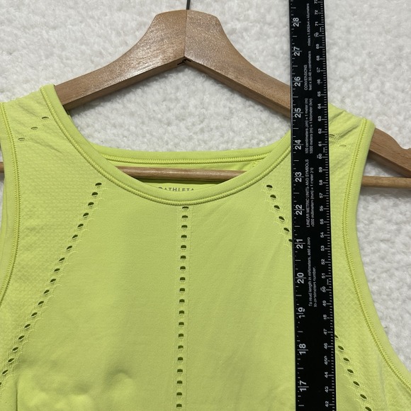 Athleta Small Foothill Split Back Seamless Green Tank Top Women's Size XS - Picture 9 of 9